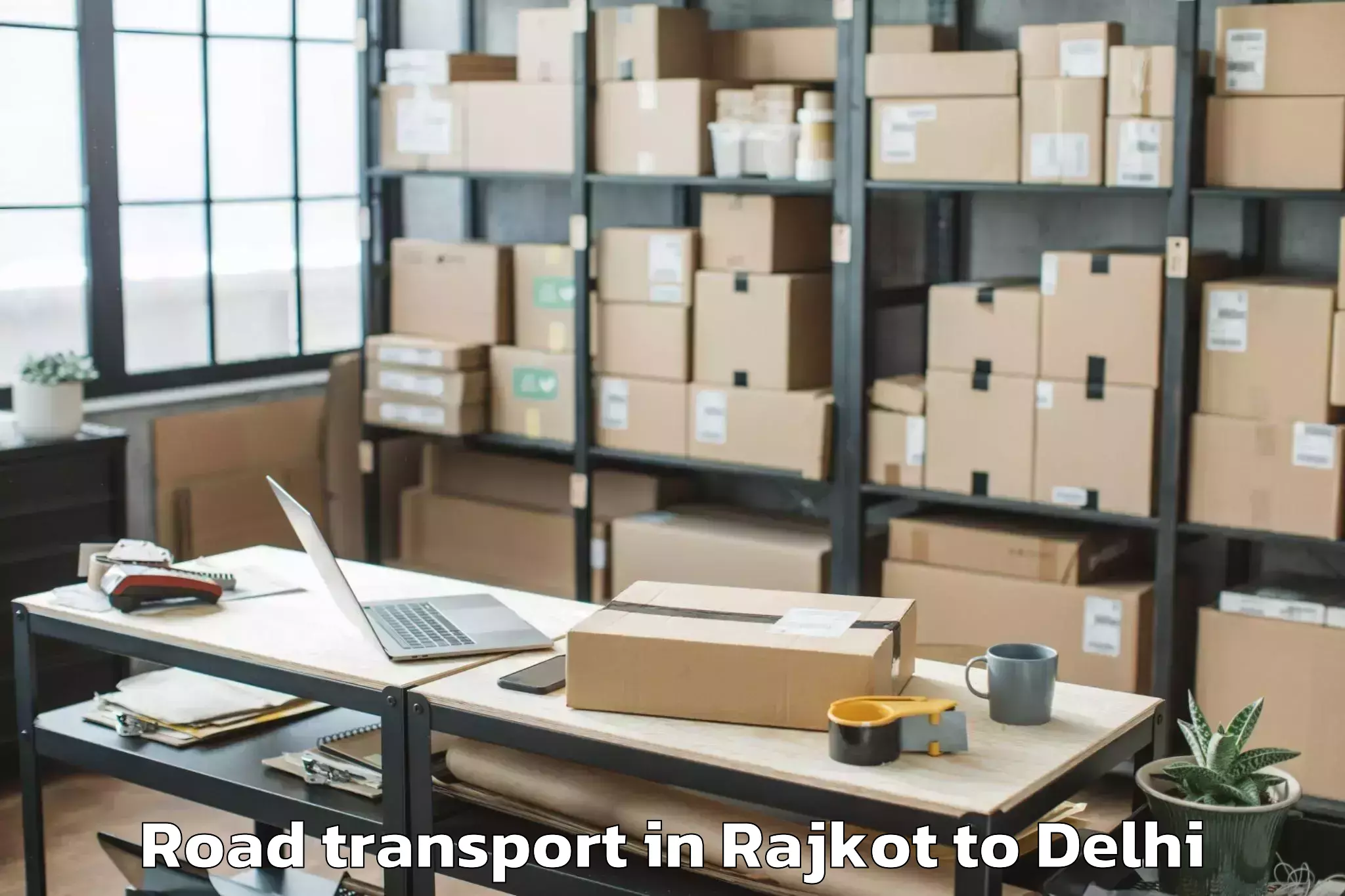 Trusted Rajkot to Chanakya Puri Road Transport